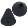 6 Stk. Polaris Perle Kegel 12mm Schwarz matt